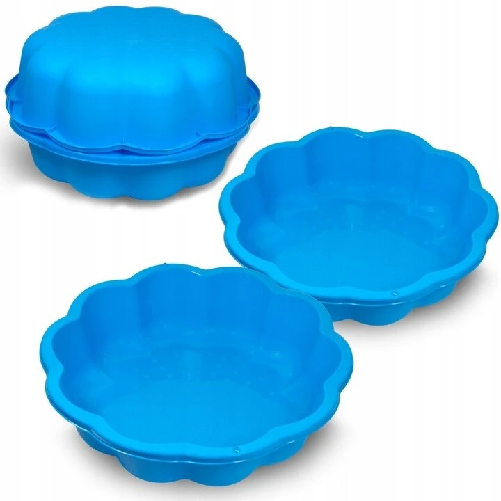 Sodo smėlio dėžė plastikinis baseinas su uždaromu kiautu 2in1
