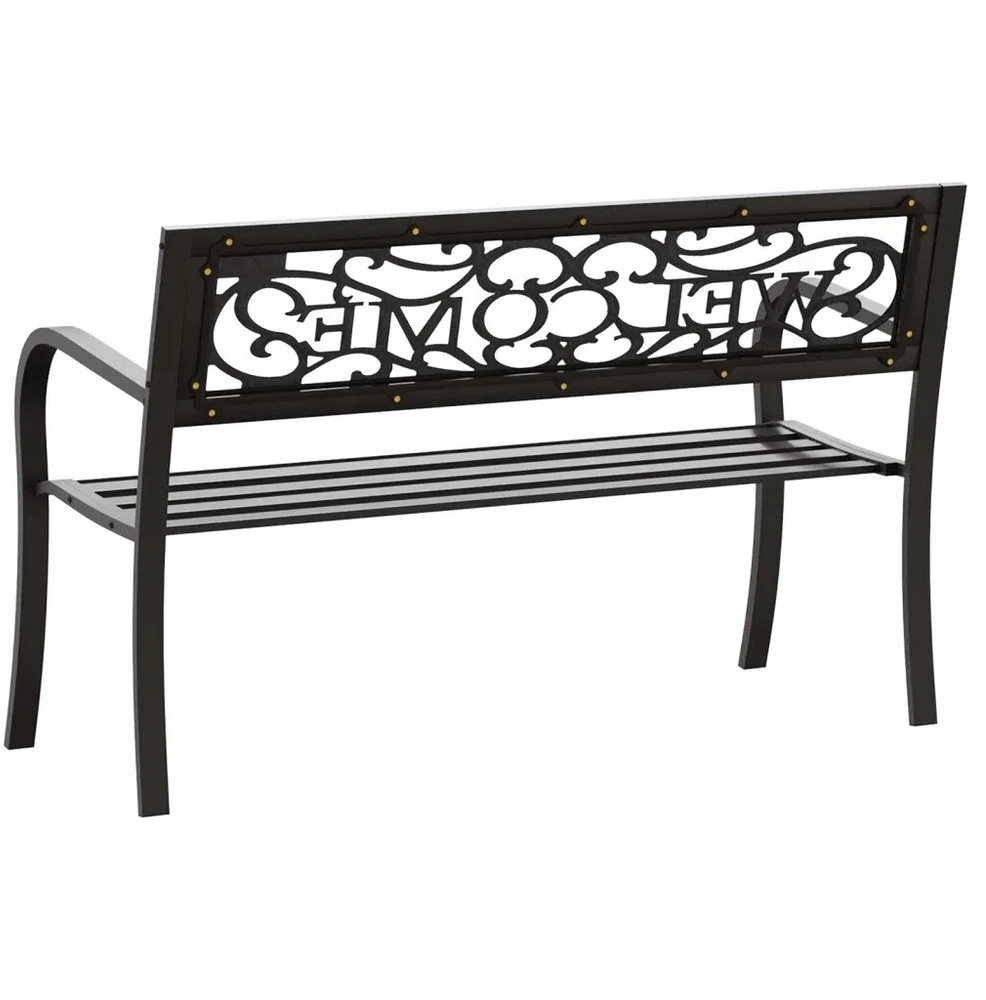 Sodo suoliukas, 125 cm, plieno, juodas