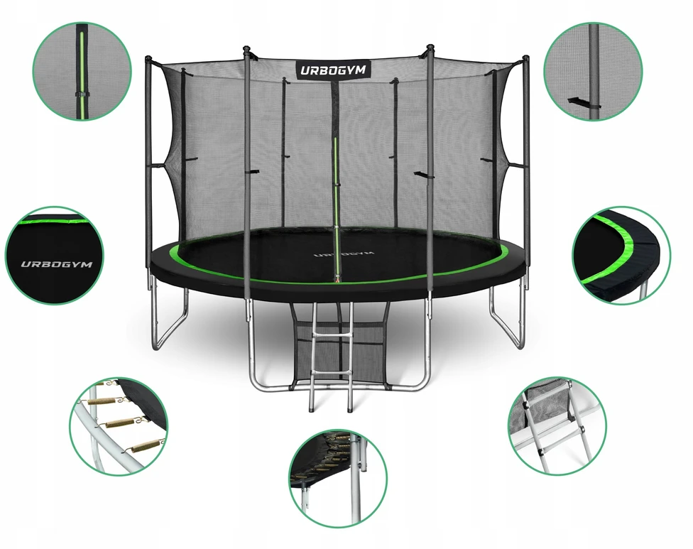 SODO TRAMPOLINAS SU VIDINIU TINKLU VAIKŲ SODUI 8 FT 252 CM