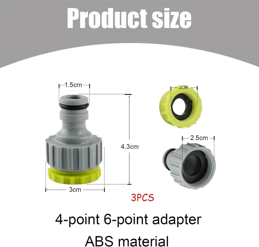 Sodo žarnos jungtis 3/4" į 1/2", 2-in-1 adapteris