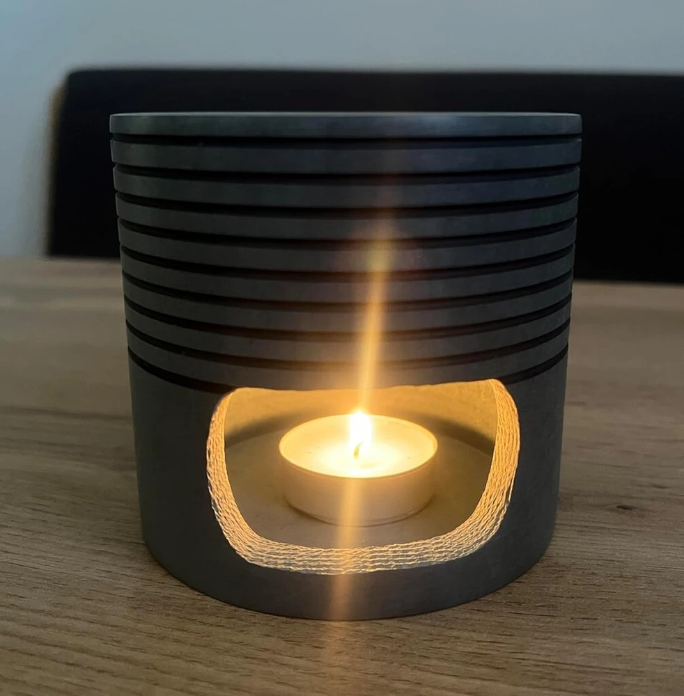 Softstone Nero smilkalų degiklis / arbatinė žvakidė su nerūdijančio plieno sieteliu