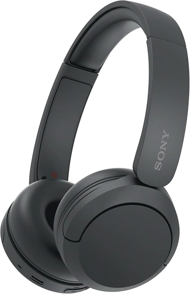 Sony Wh-ch520 belaidės Bluetooth ausinės – iki 50 valandų baterijos veikimo laikas su greito įkrovimo funkcija, ant ausų dedamas modelis – juodos spalvos