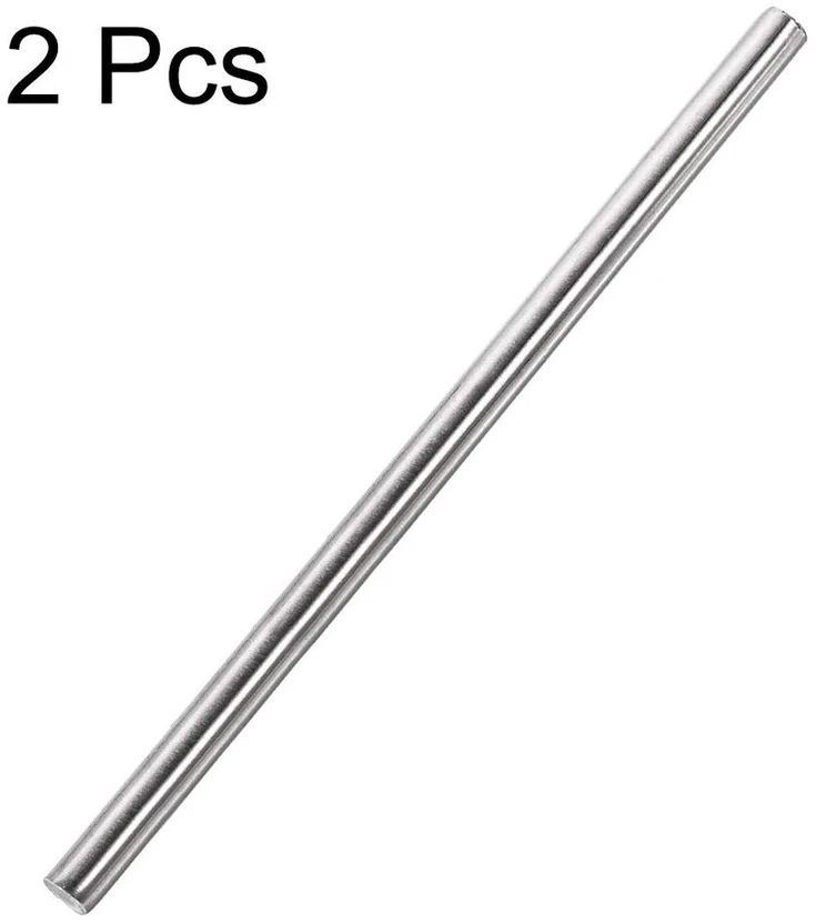 Sourcing map 2 vnt. 304 metalinių sodo stulpų, 8 mm x 300 mm metaliniai strypai "pasidaryk pats" amatams, motociklams, dekoravimui, sodui