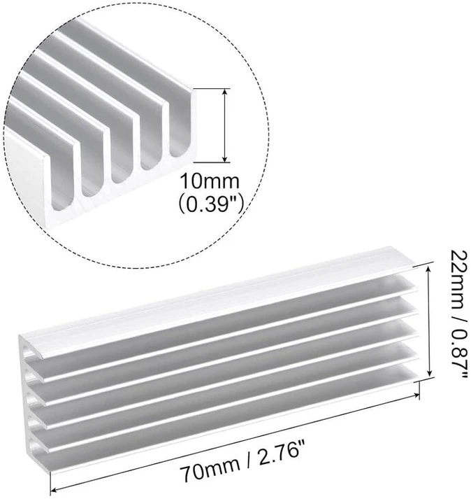 Sourcing map 2 vnt. M.2 Ssd heatsink aušintuvas su termopadžio lydinio aliuminio radiatoriumi