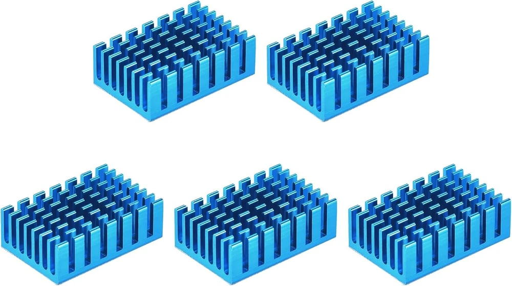 Sourcing map 5 vnt. heatsink terminis lipnus elektroninis aušintuvas 30 x 20 x 10 mm juodas