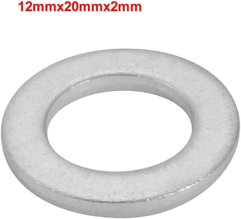 Sourcing map 50 vnt. techninės įrangos kanalo kamščio poveržlė 12 mm x 20 mm x 2 mm