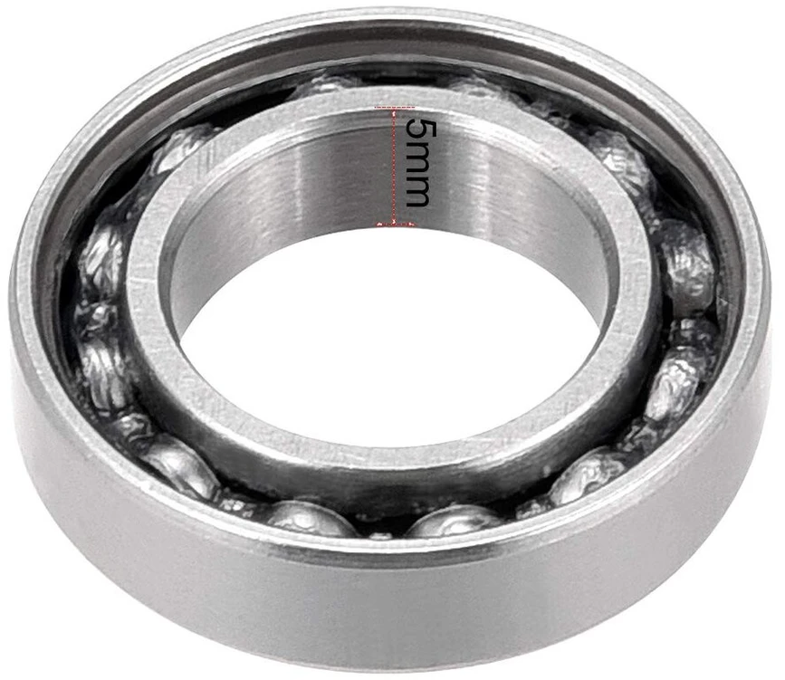 Sourcing map 6801z gilios vagos sferinis vienas ženklas 12 mm x 21 mm x 5 mm chromuoto plieno guolis de, 10 vnt.