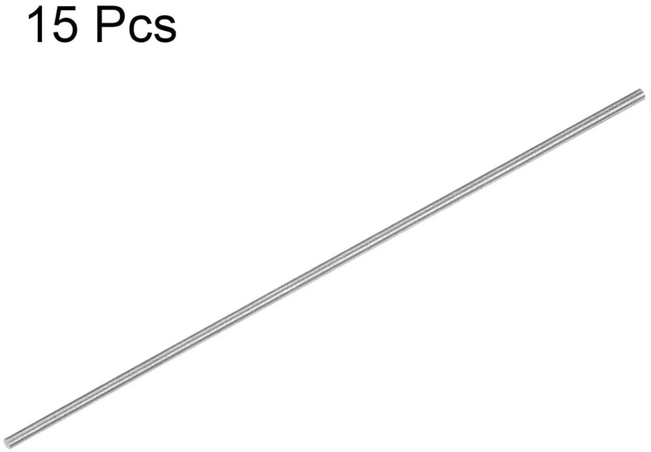 Sourcing map apvalūs strypai 15 vnt., 1,7 mm x 100 mm, greitapjovis plienas (hss), tekinimo staklių strypai