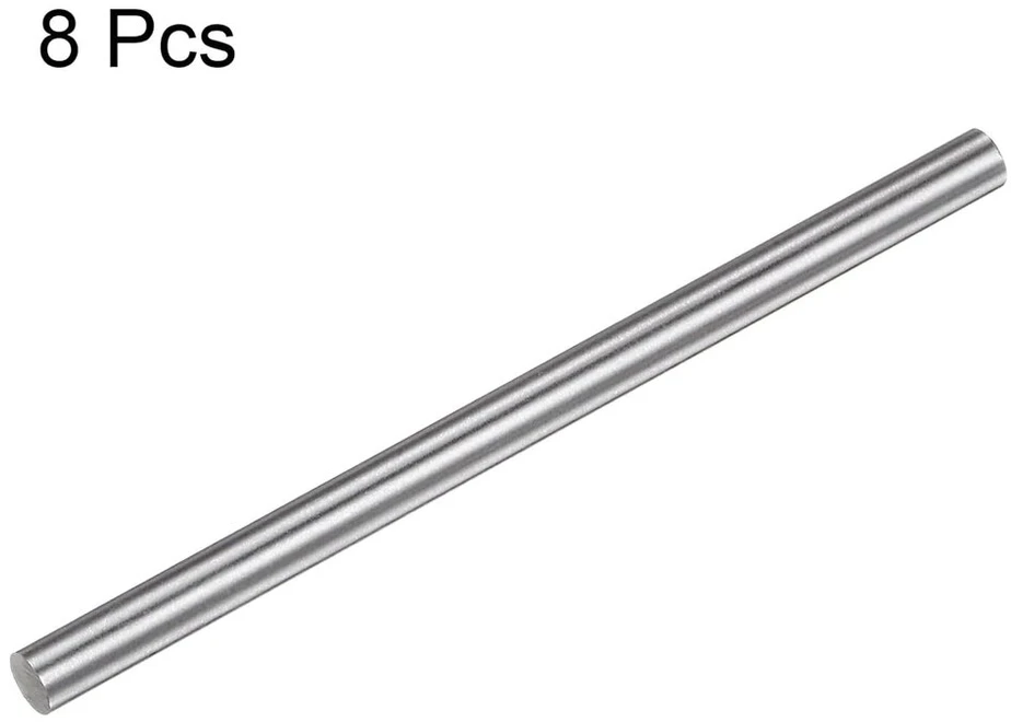Sourcing map apvalūs strypai 6 mm x 100 mm, pagaminti iš greitapjovio plieno (hss), skirti tekinimo staklėms