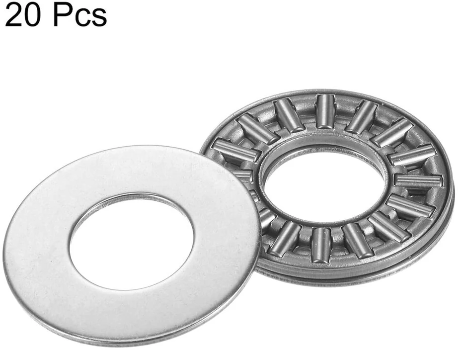 Sourcing map ašinis adatinis guolis Axk1226 su poveržlėmis, 12 mm skylė, 26 mm išorinis skersmuo, 2 mm plotis, 20 vnt.