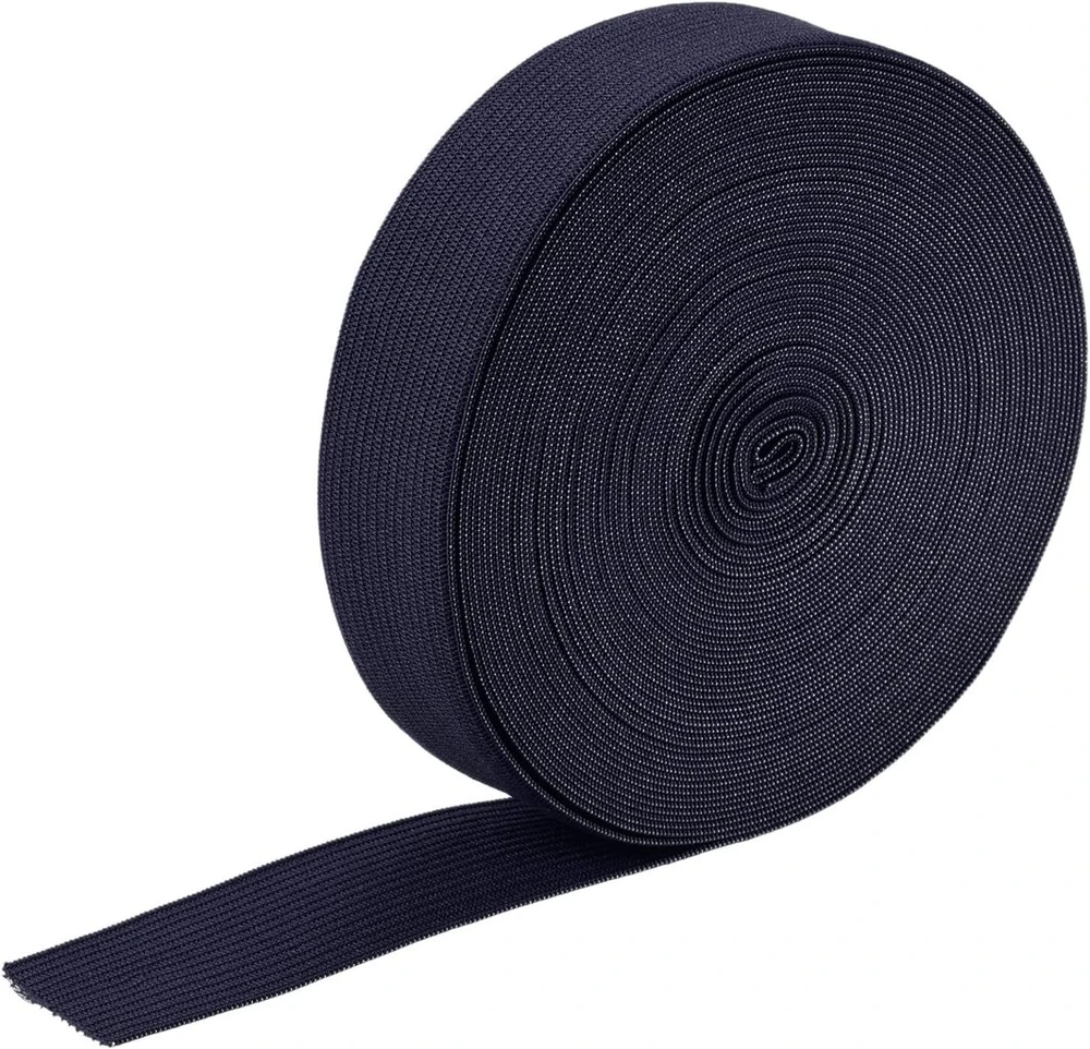 Sourcing map elastinės juostos siuvimui, 25 mm pločio elastinė juosta, 9 m ilgio guminė juosta, elastinė juosta kelnėms, "pasidaryk pats" amatų audiniai, apvadinė juosta juosmeniui, tamsiai mėlyna