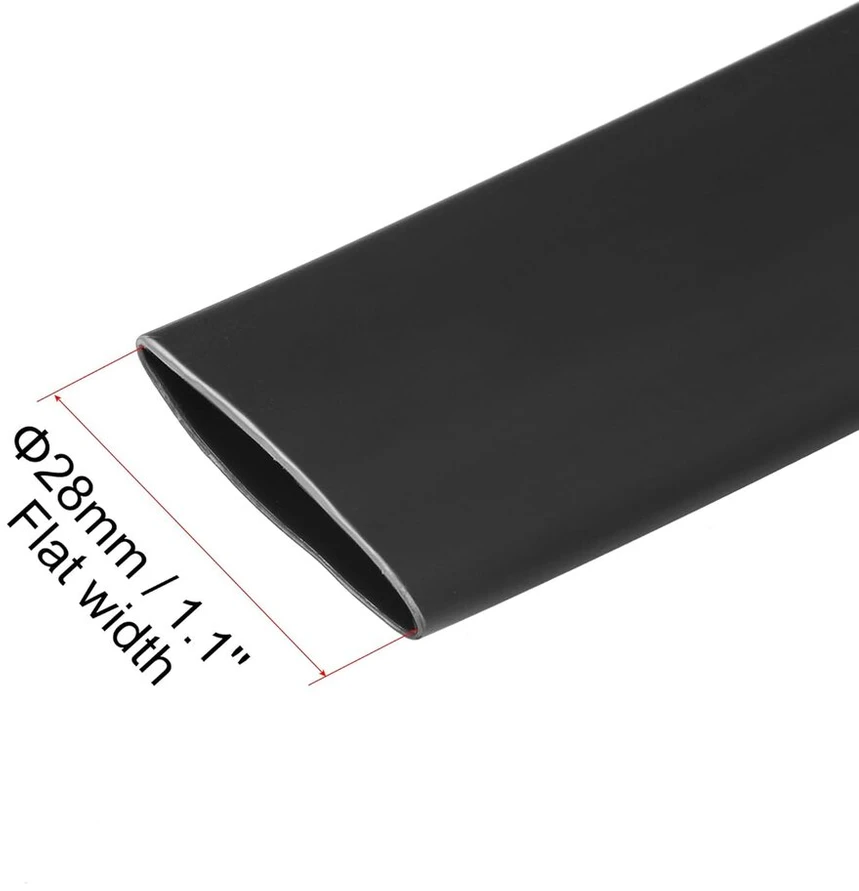 Sourcing map karščiu susitraukiantis vamzdelis 5/8 colio (16 mm) skersmens 4:1 kabelio mova 3 m juodas