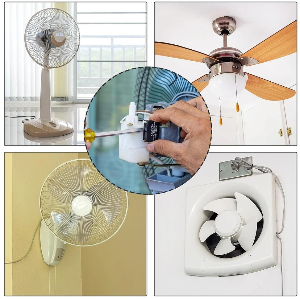 Sourcing map lubų ventiliatoriaus kondensatorius Cbb61 3.5uf 250v Ac 2 laidų metalizuoto polipropileno plėvelės kondensatorius 37 x 26 x 15 mm elektrinio ventiliatoriaus siurblio variklio generatoriui, 3 vnt.