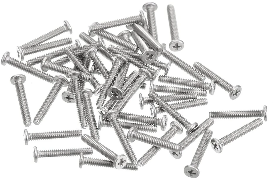 Sourcing map M1.6-0.35 x 10 mm plokščiaapvali galvutė, 100 vnt., 304 nerūdijančio plieno Phillips galvutės mašininiai varžtai, techninės įrangos tvirtinimo detalės baldų sujungimui