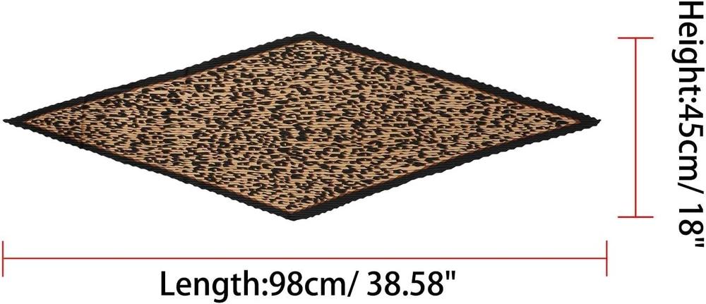 Laikrodis Sourcing map moteriškas leopardinis plisuotas rombo formos šalikas
