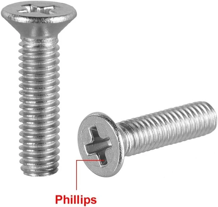 Sourcing map plokščia galvutė mašininiai varžtai phillips nerūdijančio plieno varžtai m3 x 12 mm, 50 vnt.