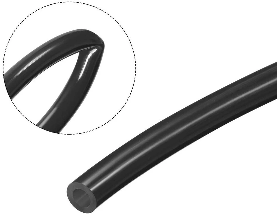 Sourcing map pneumatinė oro žarna 4 mm (0,16 colio) išorinis skersmuo x 2,5 mm (0,1 colio) vidinis skersmuo 2 m (6,56 pėdos) pu poliuretano oro kompresoriaus žarnos vamzdis juodas