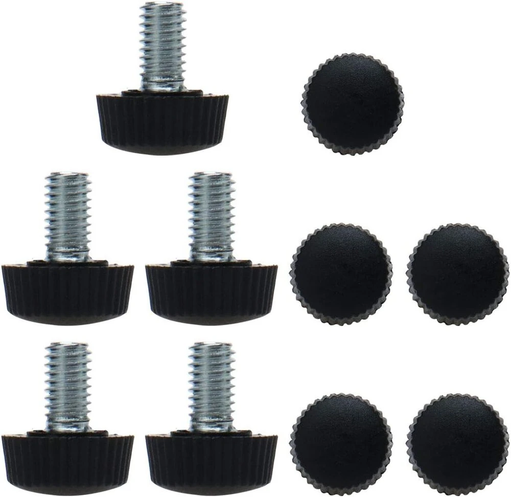 Sourcing map reguliuojamos kojelės M6 x 10 x 16 mm reguliuojamas lygintuvas, apsauga kėdės kojoms, 10 vnt.