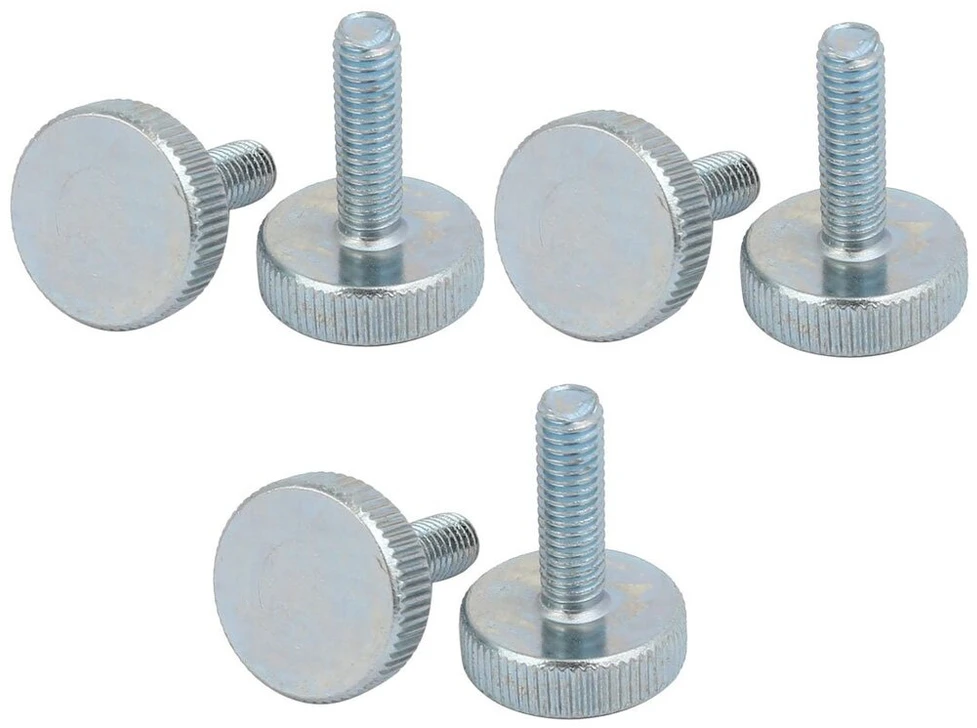 Sourcing map Rinkinys iš 6 sriegių, galvanizuotas, rievėta apvali galvutė, varžtas su galvute M6 x 20 mm, sidabro mėlyna