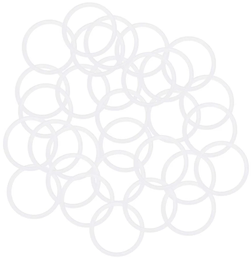 Sourcing map silikoniniai o-žiedai vmq sandariklis 18 mm išorinis skersmuo 15 mm vidinis skersmuo 1.5 mm plotis, 30 vnt., balti