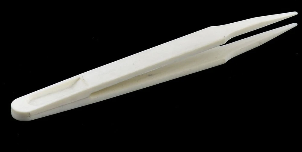 Sourcing map Sourcingmap® plastikiniai antistatiniai pincetai elektronikos remonto įrankis 12 cm ilgio 2 vnt. smėlio spalvos