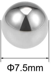 Sourcing map Tikslūs rutuliukai 7,5 mm vientiso chromo plieno G10 rutuliniams guoliams, raktų pakabukams, ratams, 100 vnt.