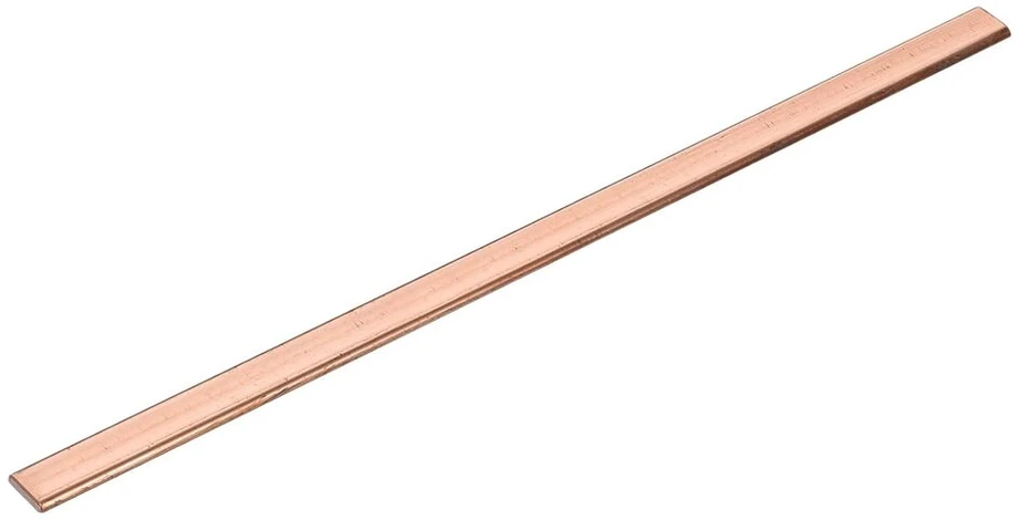 Sourcing map Varinė plokščia juosta, 2 mm storio x 12 mm pločio x 200 mm ilgio varinė strypo guolio plokštė elektrai