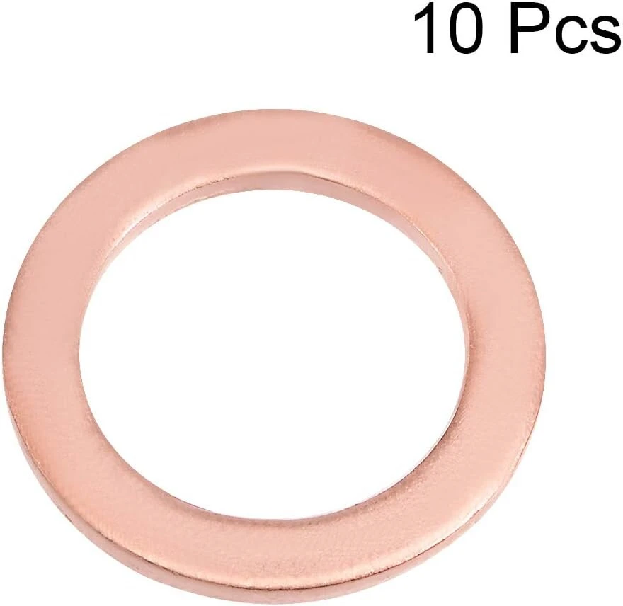 Sourcing map varinės poveržlės 14mm x 20mm x 1.5mm, skirtos varžtams, 10 vnt.