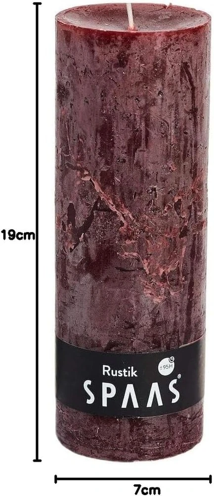 Spaas kaimiška žvakė be kvapo 68/190 mm ± 95 valandos, vyno raudonumo