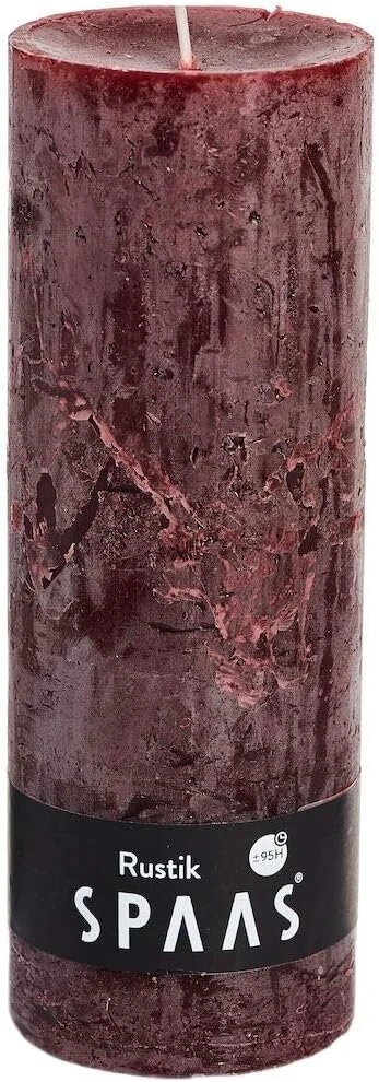 Spaas kaimiška žvakė be kvapo 68/190 mm ± 95 valandos, vyno raudonumo