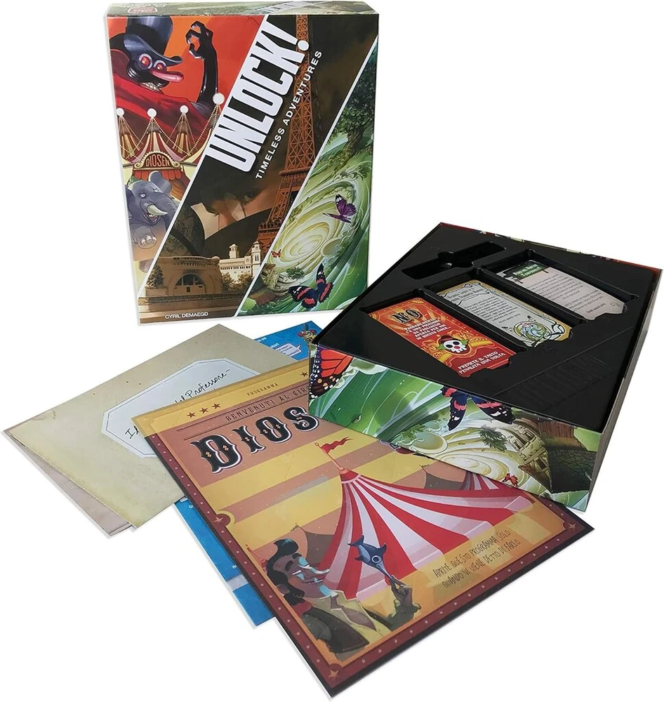Space Cowboys Asmodee Italia - Unlock Timeless Adventures pabėgimo kambario stalo žaidimo leidimas 100% pagamintas Italijoje, spalvotas 8985