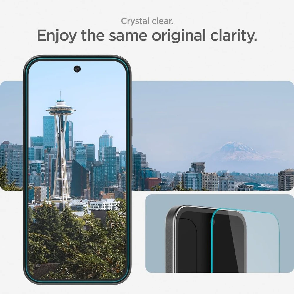 Spigen Glas.tr Ez Fit ekrano apsauga Google Pixel 9a, 2 vnt.