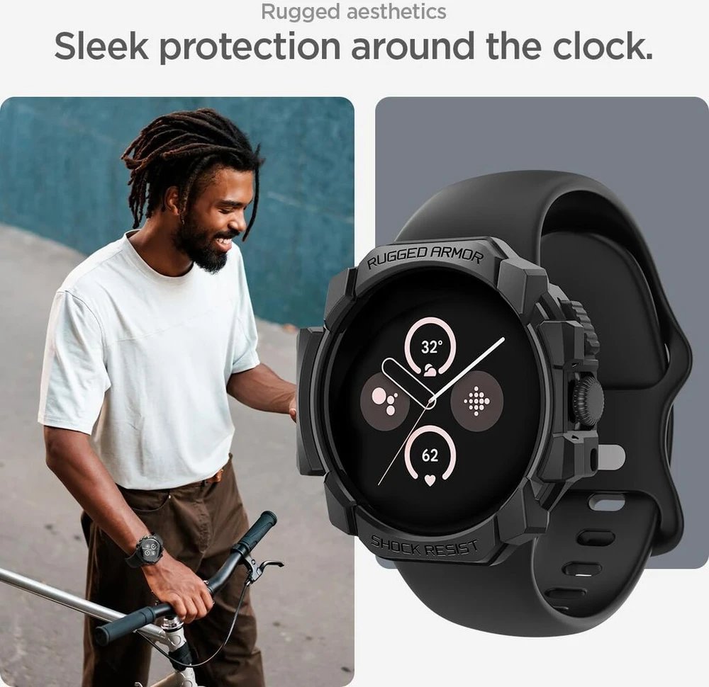 Spigen Rugged Armor dėklas Google Pixel Watch 3 41mm, 2, 1