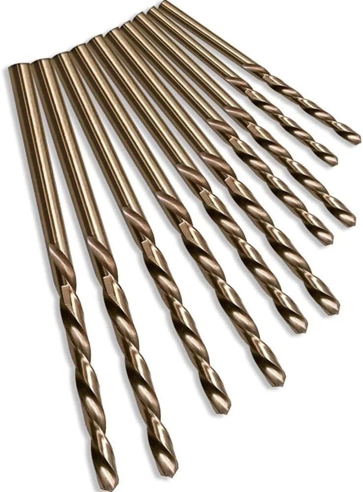 Sportarc 10 dalių Hss M35 kobalto grąžtų rinkinys nuo 1 mm iki 3 mm, skirtas nerūdijančiam plienui ir metalui