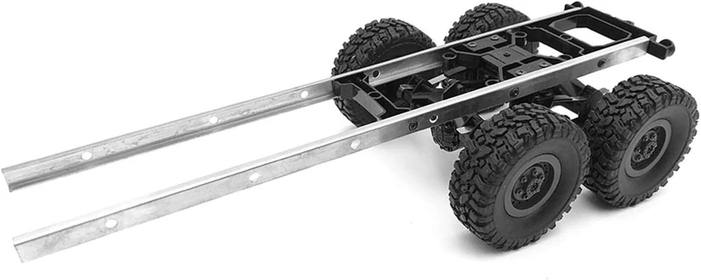 Spyminnpoo naftos cisternos priekabos važiuoklė, "pasidaryk pats" rc automobilio priekabos važiuoklės priedai, skirti 1:16 rc automobiliui wpl b24 b16 b36 b36kit kariniam sunkvežimiui