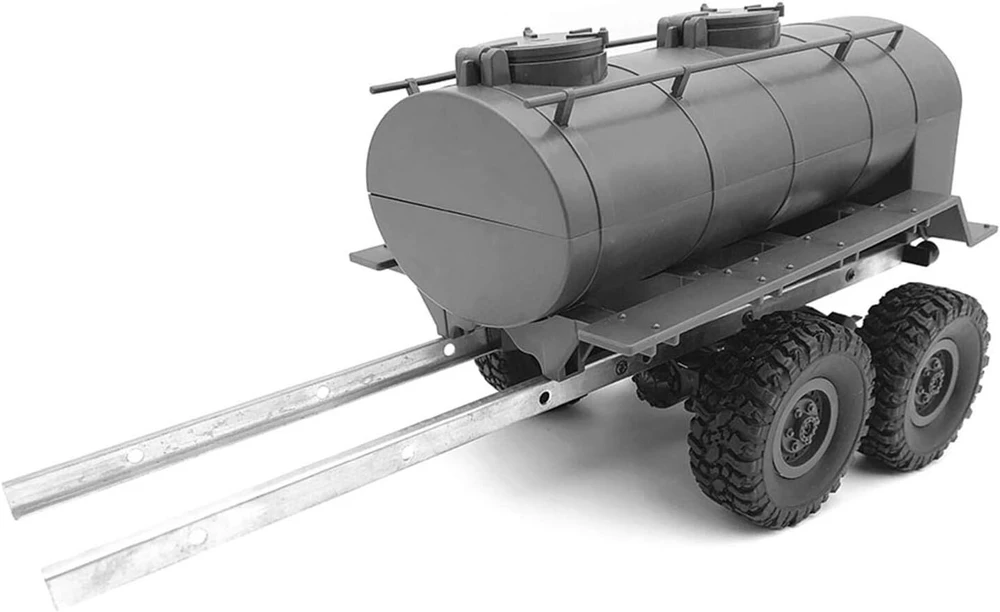 Spyminnpoo naftos cisternos priekabos važiuoklė, "pasidaryk pats" rc automobilio priekabos važiuoklės priedai, skirti 1:16 rc automobiliui wpl b24 b16 b36 b36kit kariniam sunkvežimiui