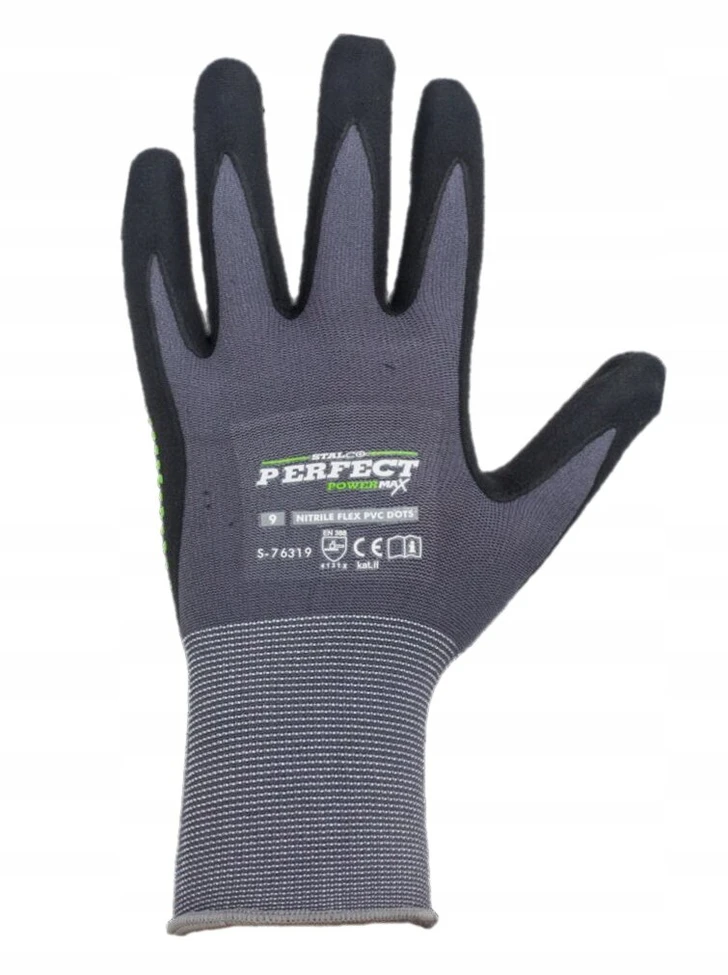Stalco Nitrile Flex Dots darbo pirštinės S-76319, dydis M