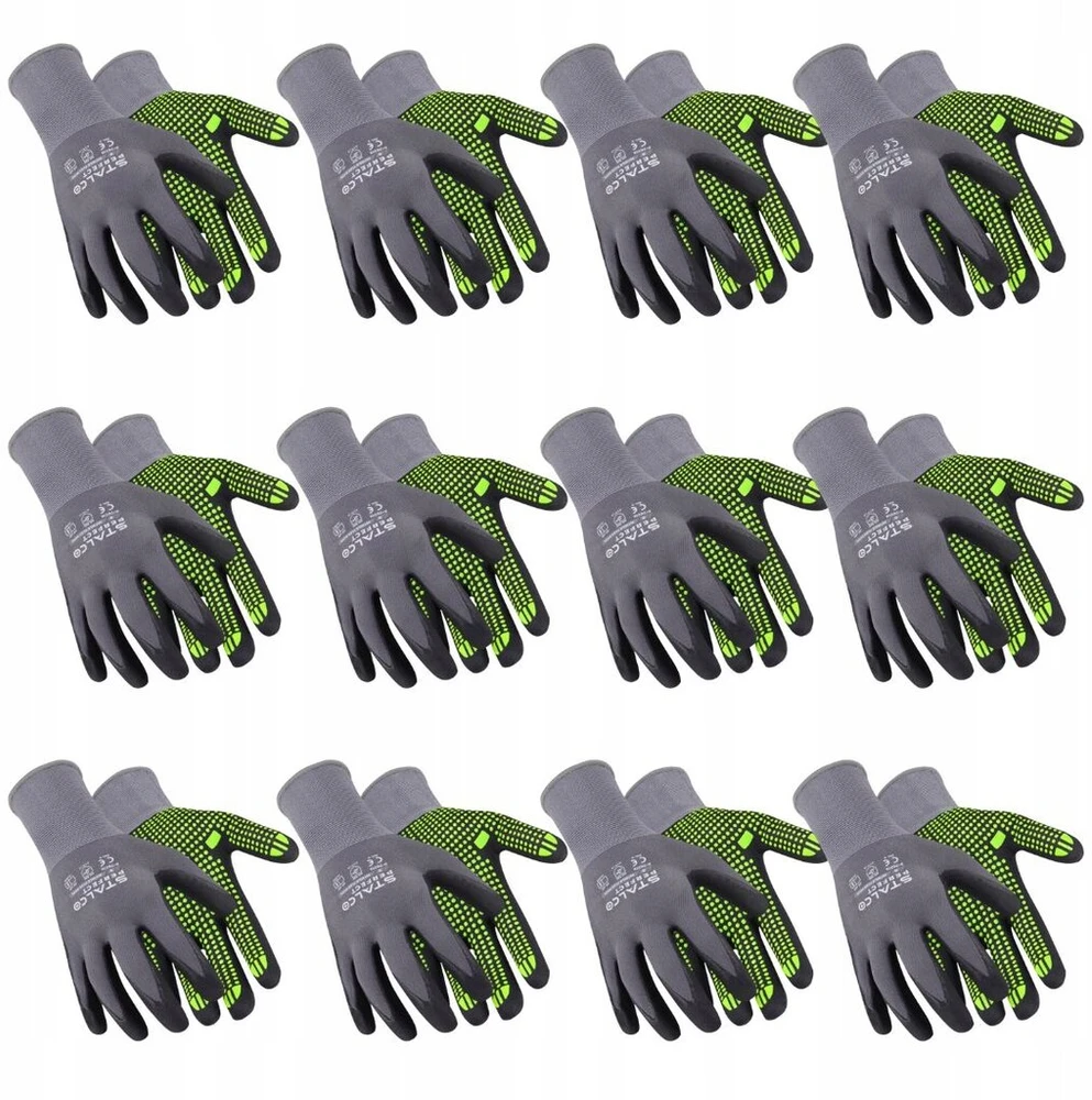 Stalco Nitrile Flex Dots darbo pirštinės S-76319, dydis M