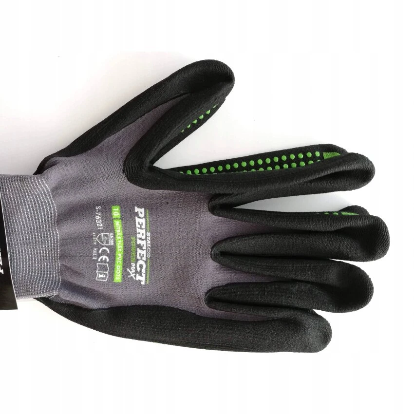 Stalco Nitrile Flex Dots darbo pirštinės S-76319, dydis M