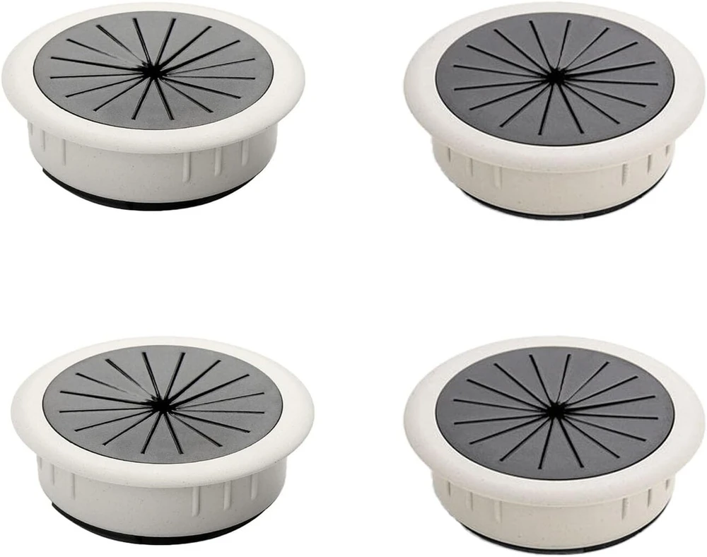 Stalviršio praėjimas kabeliams 50mm baltas, 4 vnt.