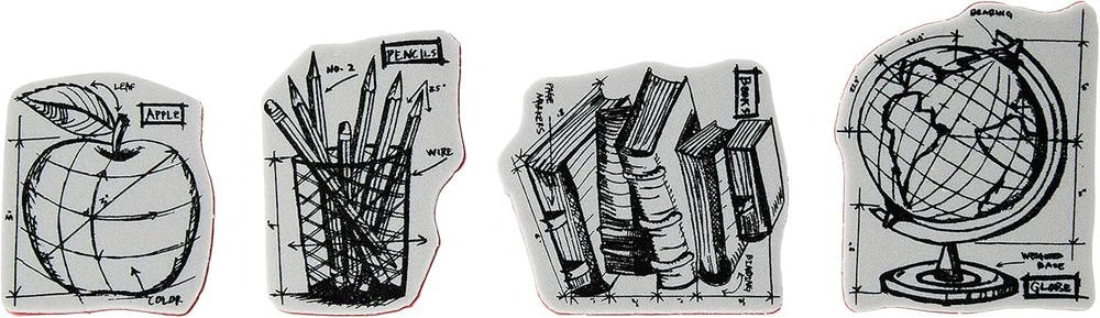 Stampers Anonymous_agw Schoolhouse Mini Blueprints Strip, pilka