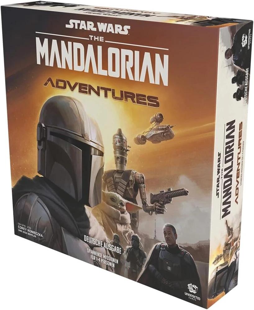 Star Wars Unexpected Games, The Mandalorian: Adventures, gurmaniškas žaidimas, strateginis žaidimas, 1-4 žaidėjai, nuo 12+ metų, 30-60 minučių, vokiečių kalba, įvairiaspalvis, spalvingas