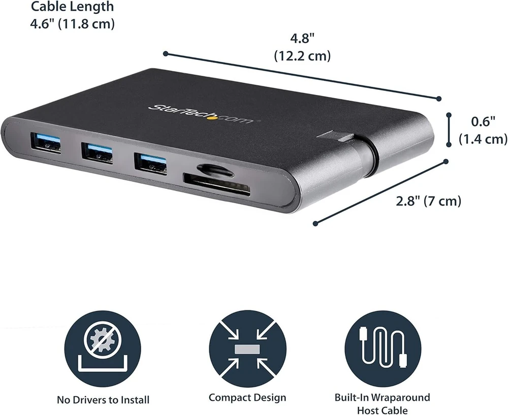 Startech Dkt30chvscpd Usb-c daugiafunkcis adapteris su Hdmi ir Vga