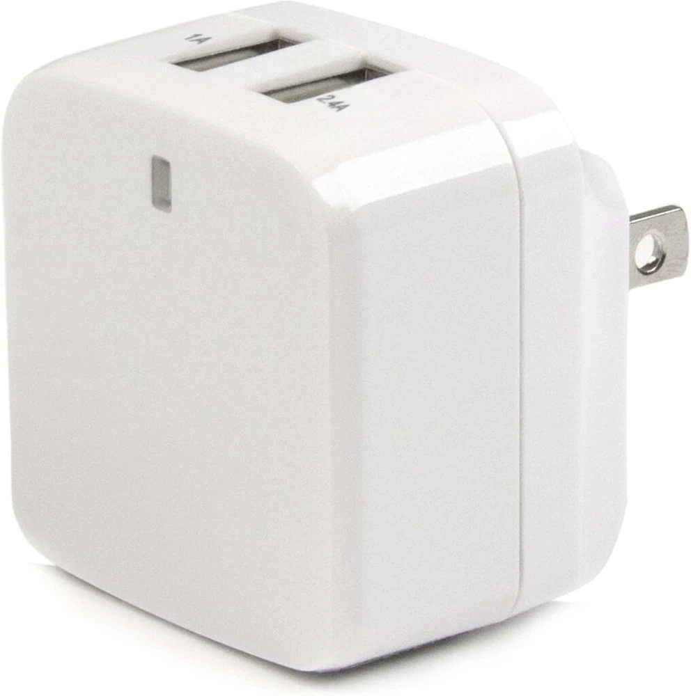 Startech dviejų prievadų Usb sieninis įkroviklis - baltas