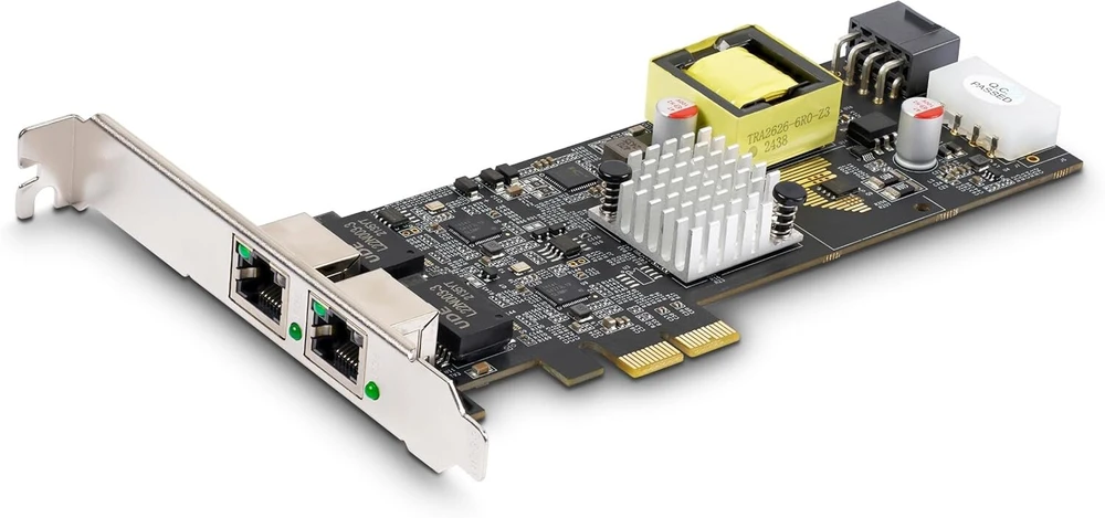 Startech.com 2 prievadų 2.5 gbps Nbase-t poe tinklo plokštė, dviguba intel i225-v, 802.3af/at poe+ multi-gigabit nic, windows/linux