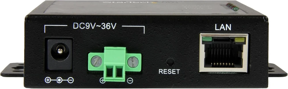 Startech.com 2 prievadų nuoseklusis įrenginių serveris į Ip, Rs232, metalinis ir montuojamas, nuosekliųjų įrenginių serveris