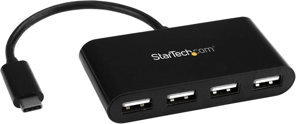 Startech.com 4 prievadų usb-c šakotuvas - mini šakotuvas - usb c į 4x usb-a - usb 2.0 šakotuvas - usb type c šakotuvas - usb c į usb šakotuvas