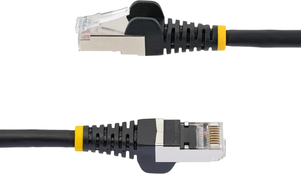 Startech.com 50 cm Cat6a kabelis - Lszh mažai dūmų be halogenų - 10 gigabitų Rj45 Lan kabelis - Sftp pataisos kabelis - juodas - Cat6a instaliacinis kabelis - ekranuotas tinklo kabelis / ethernet kabelis (nlbk