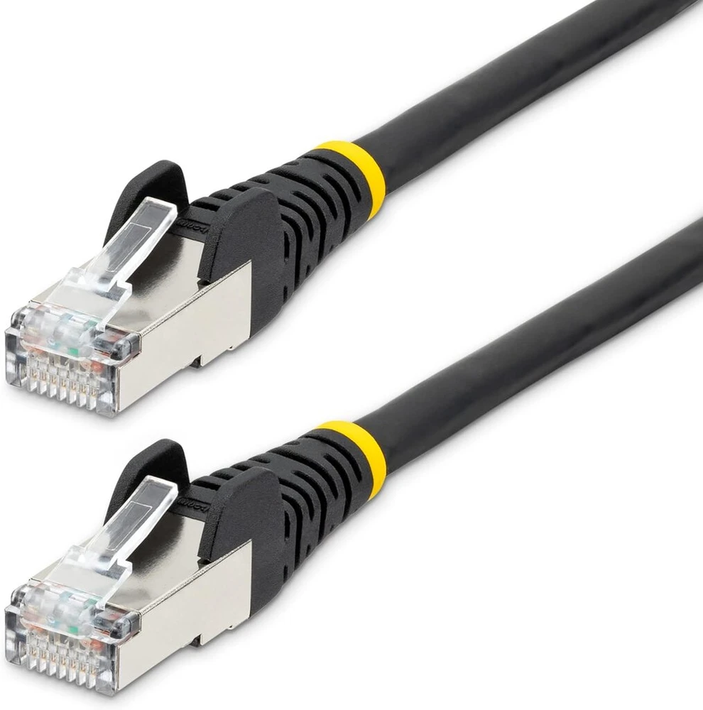 Startech.com 50 cm Cat6a kabelis - Lszh mažai dūmų be halogenų - 10 gigabitų Rj45 Lan kabelis - Sftp pataisos kabelis - juodas - Cat6a instaliacinis kabelis - ekranuotas tinklo kabelis / ethernet kabelis (nlbk