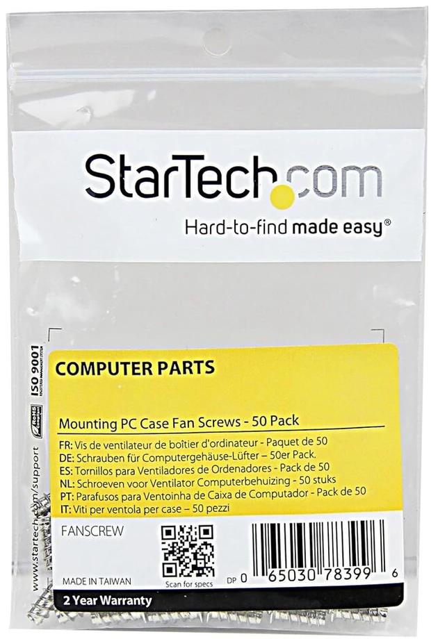 Startech.com Pc korpuso ventiliatoriaus varžtai - 50 vnt.